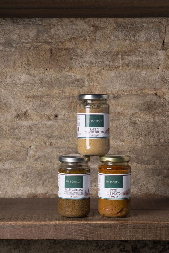 SALSA CASCIANA - PATE' DI FUNGHI PORCINI - PATE' DI FEGATO