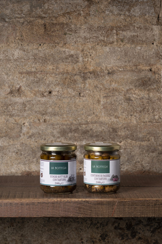 CONTORNO DI FAGIOLI CON TARTUFO - FUNGHI SOTT'OLIO CON TARTUFO